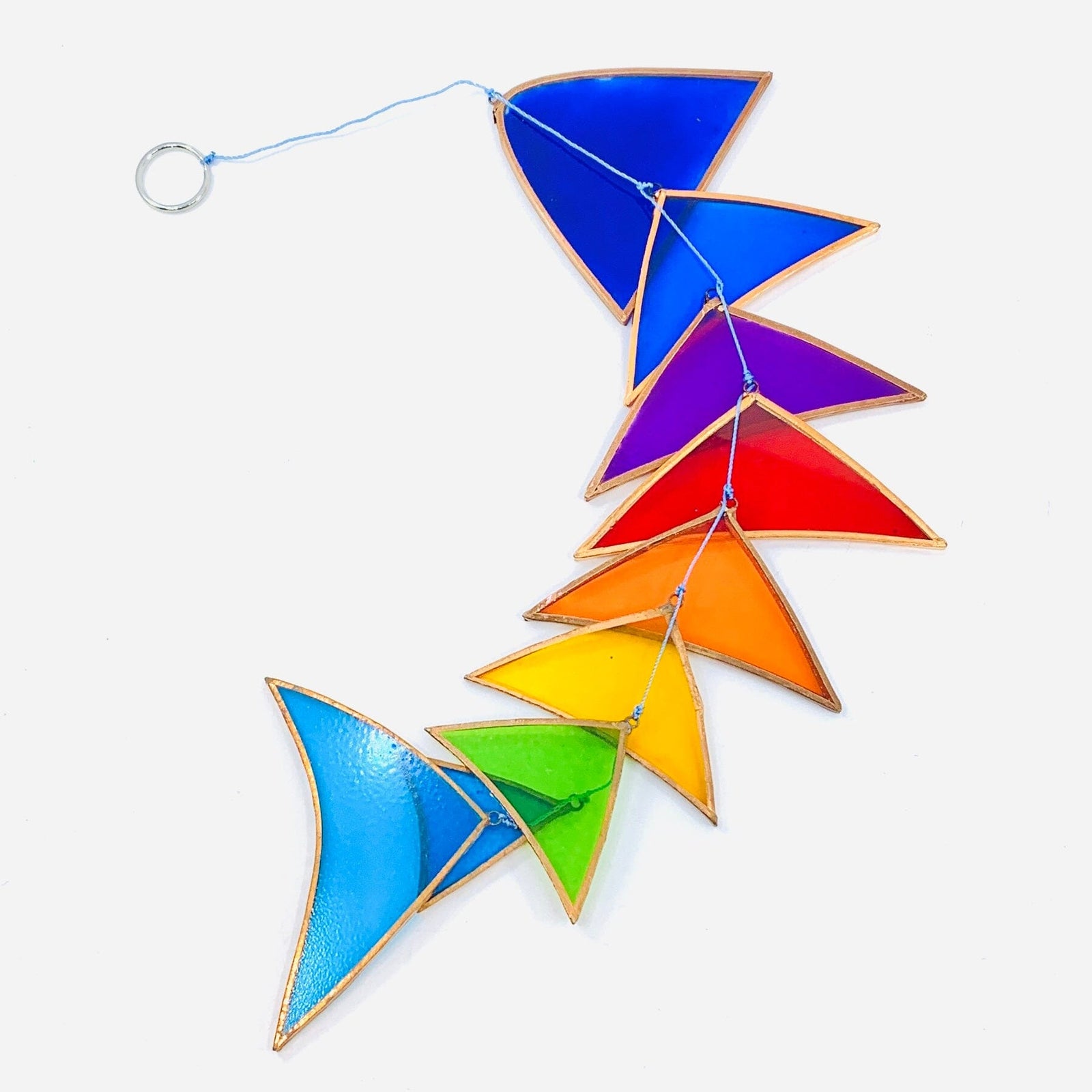Rainbow Fishbone Glass Wind Chime Chesapeake Bay 