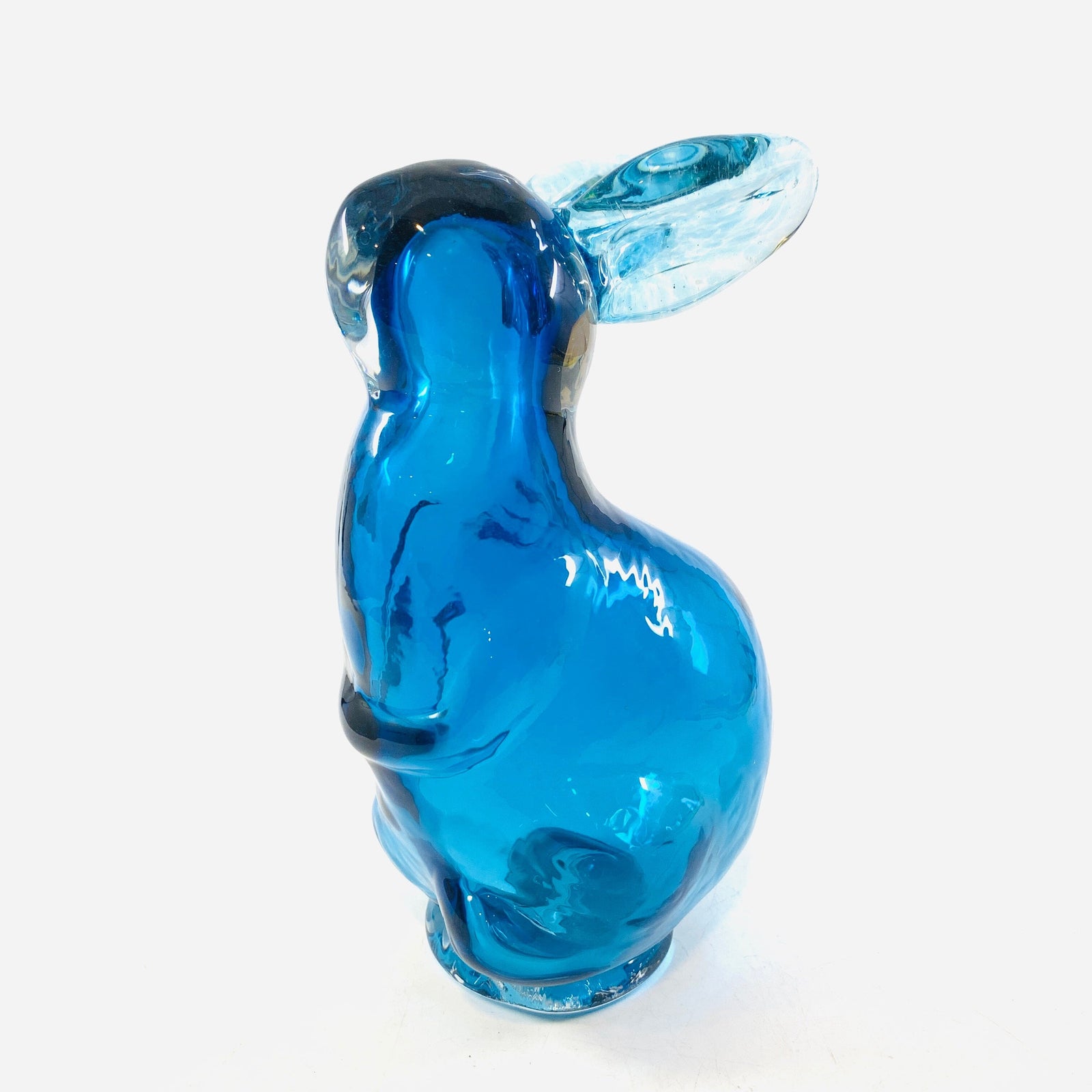 Glass Pastel Easter Bunny, Brilliant Blue Diamond Star 