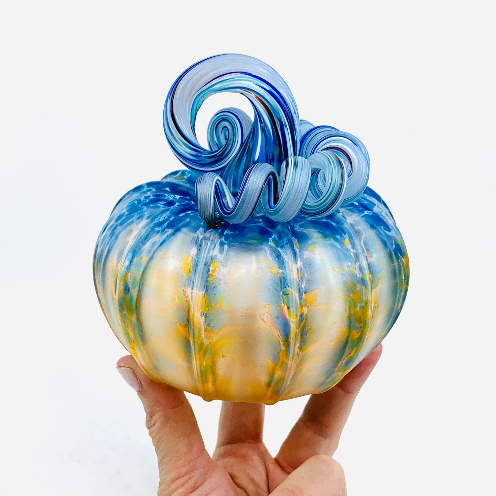 Daily Pumpkin 573 Coastal Matte Squat Gabby Luke Adams Glass Blowing Studio 