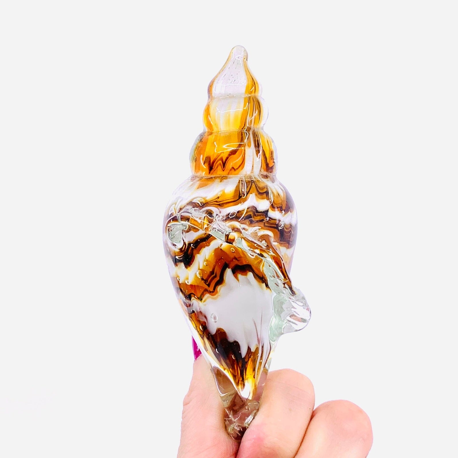 Glass Shell Paperweight Decor Chesapeake Bay 