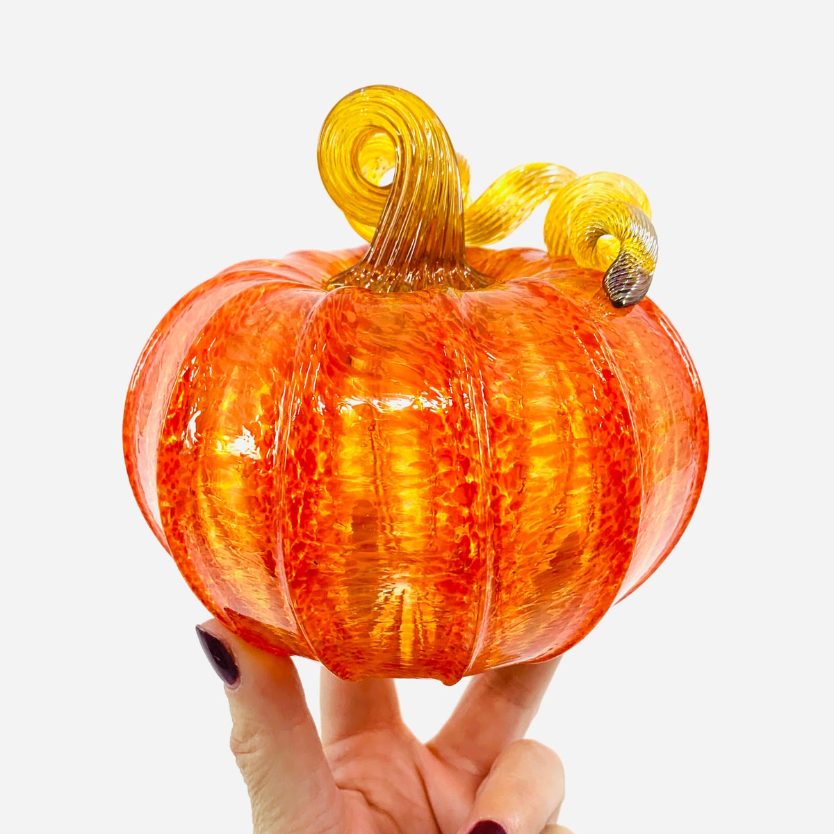 Daily Pumpkin 94 Fall Squat Gabby Luke Adams Glass Blowing Studio 