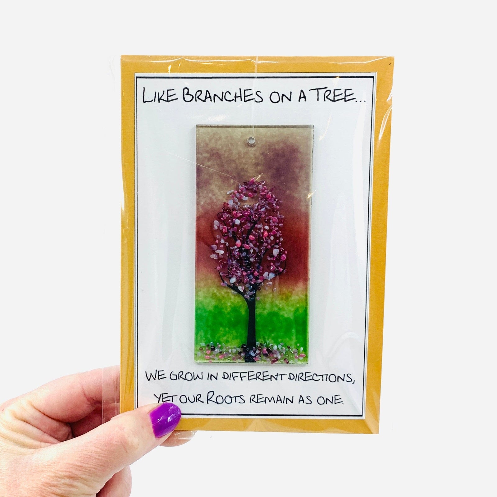 Fused Glass "Like Branches on a Tree” Suncatcher 51 Decor Glimmer Glass Gifts 