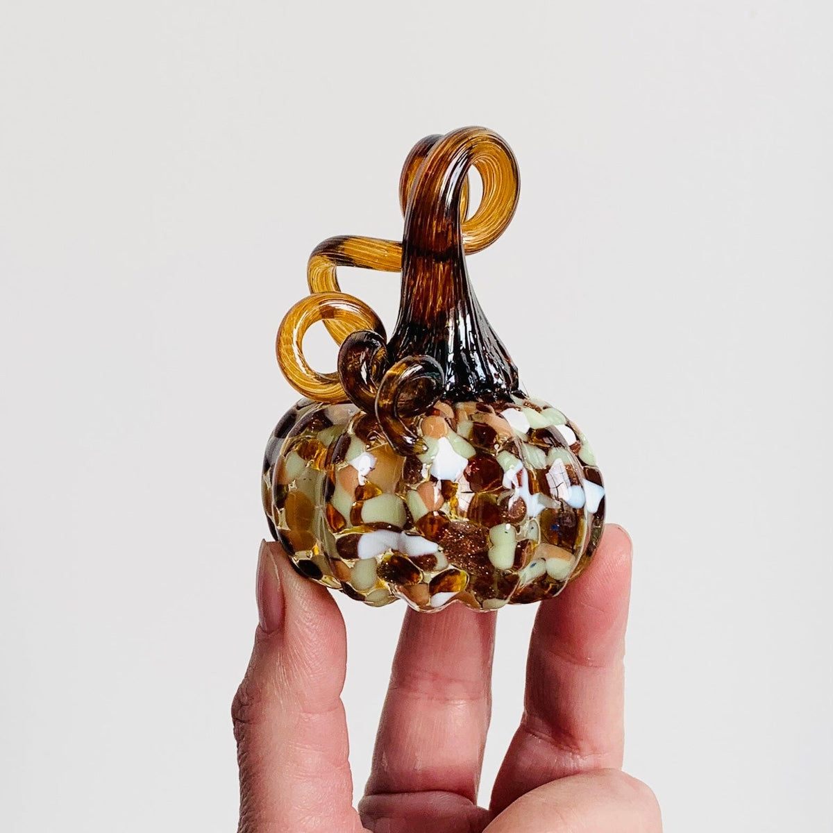 Daily Pumpkin 1305 Mini Paperweight Daily Pumpkin Luke Adams Glass Blowing Studio 