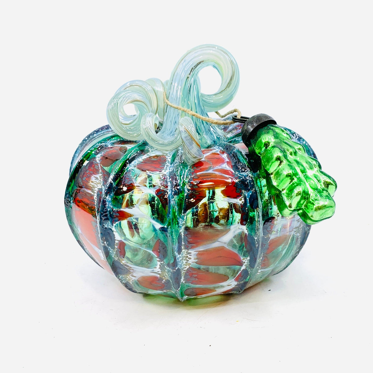 Daily Pumpkin 2140 Holiday Squat and Mercury Tree Ornament Gabby Luke Adams Glass Blowing Studio 