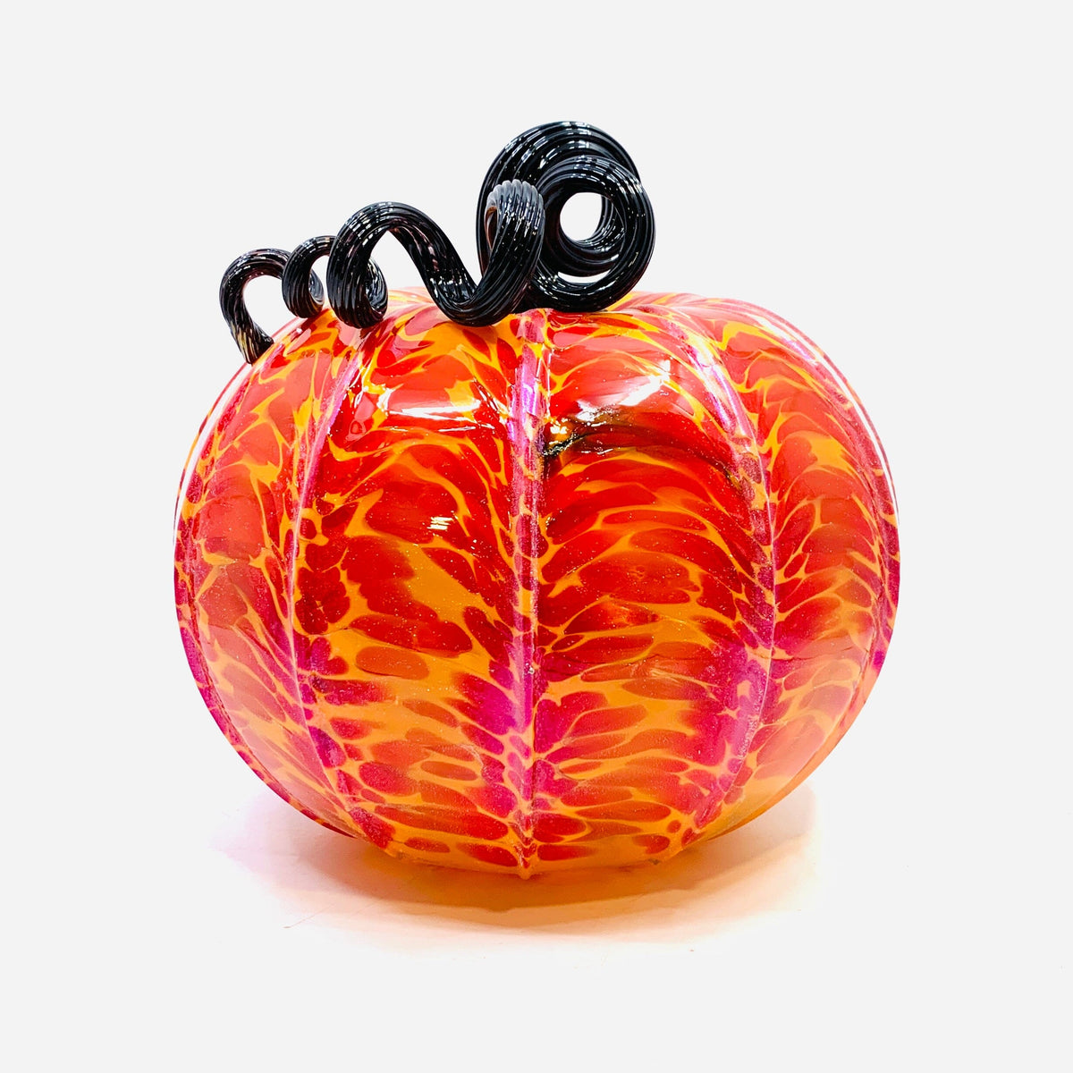 Daily Pumpkin 633 Fall Shimmer Large Daily Pumpkin Luke Adams Glass Blowing Studio 