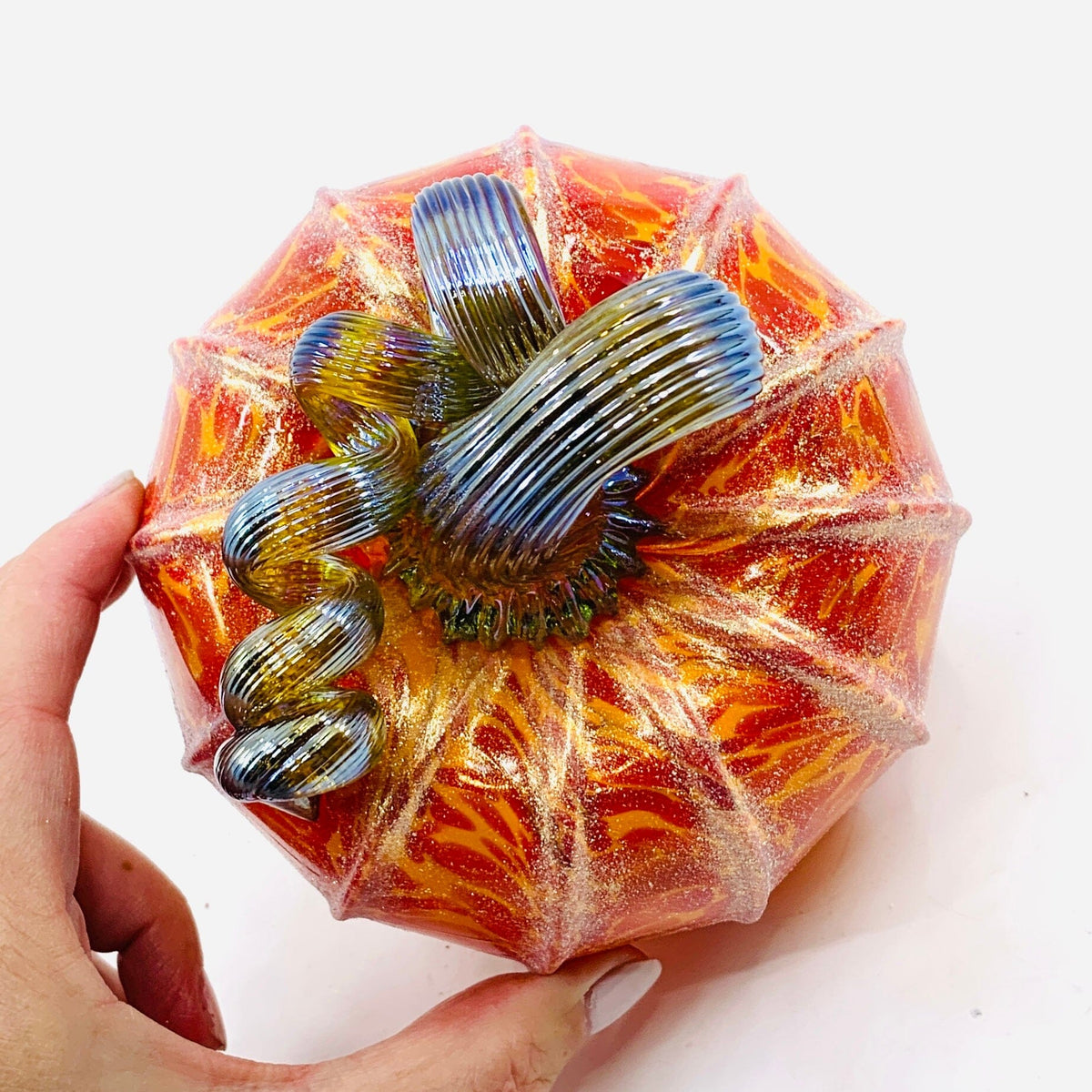 Best Daily Pumpkin 591 Fall Shimmer Squat Daily Pumpkin Luke Adams Glass Blowing Studio 