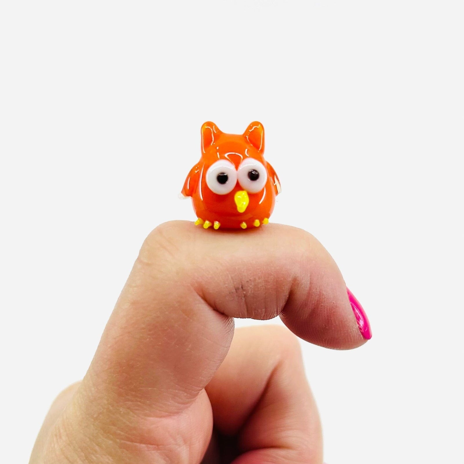 Teeniest Glass Owls - Blush Miniature Gift Amazing 