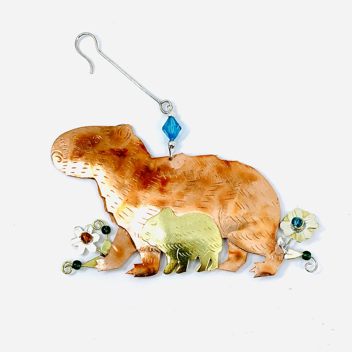 Mixed Metal Ornament, Capybara