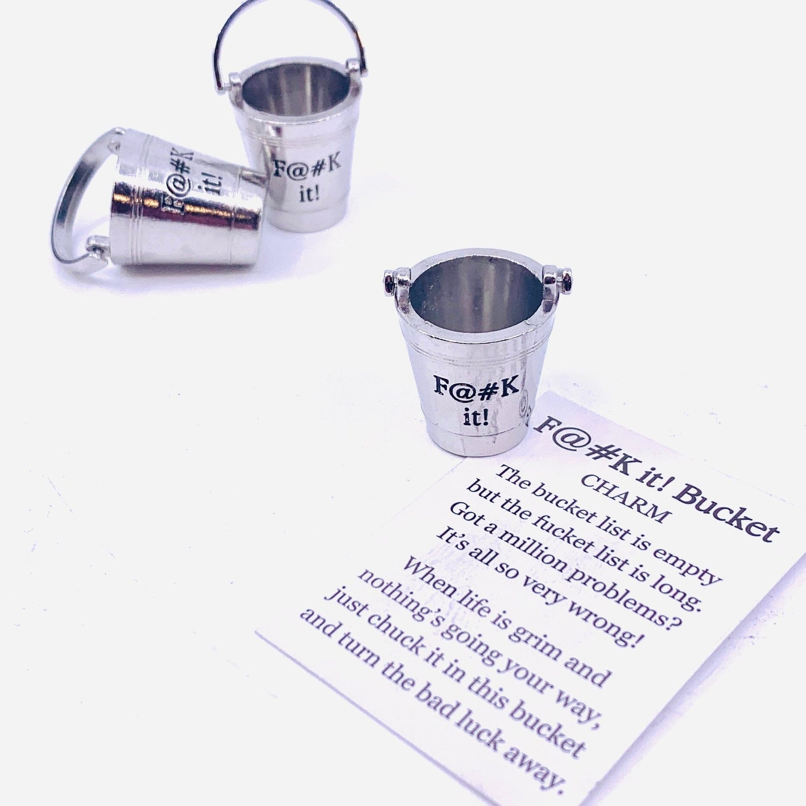F@#k it! Bucket Pocket Charm PT 99 Miniature GANZ 