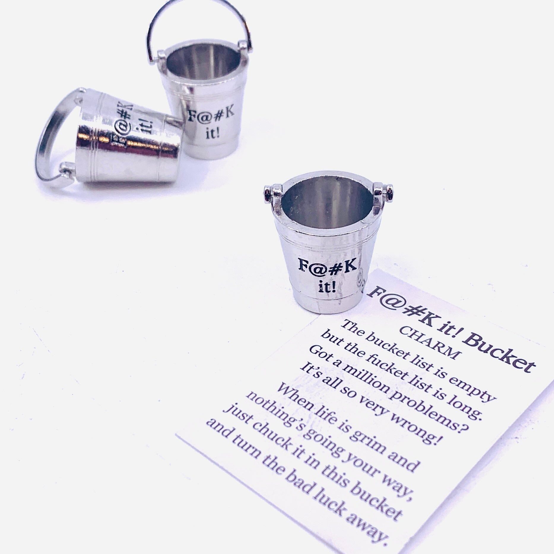 F@#k it! Bucket Pocket Charm PT 99 Miniature GANZ 