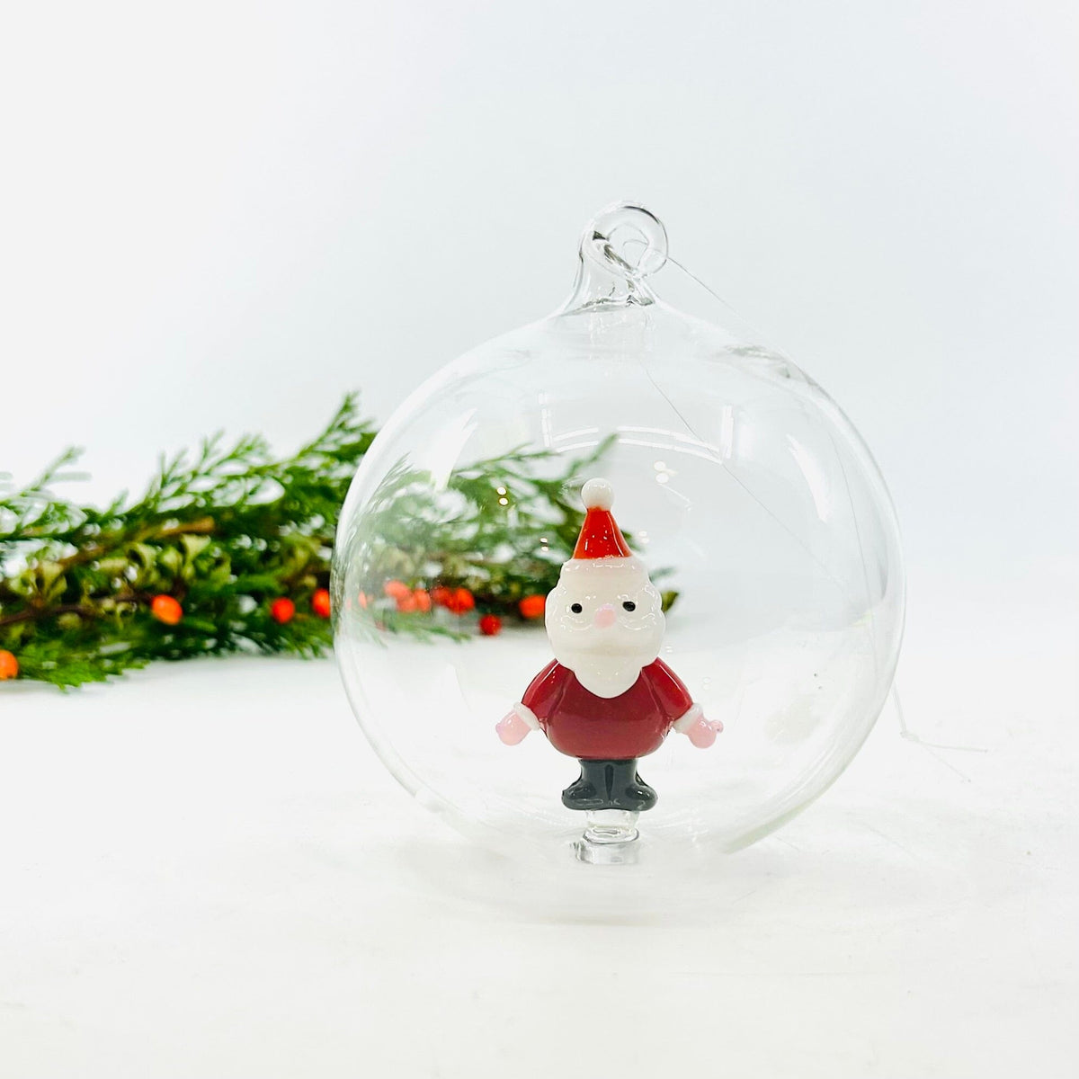 Glass Icon Ornament, Santa ICHENDORF 