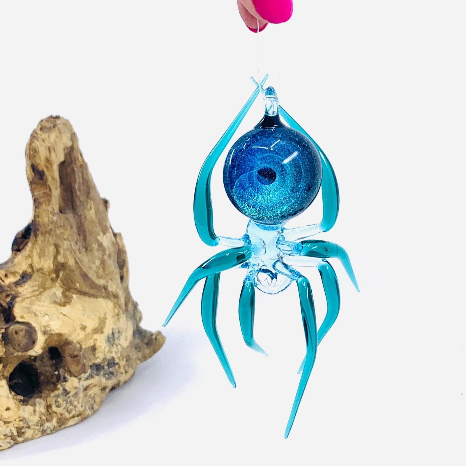 Glass Galaxy Spider Ornament, 22 Ornament WGK Glass Art Inc 