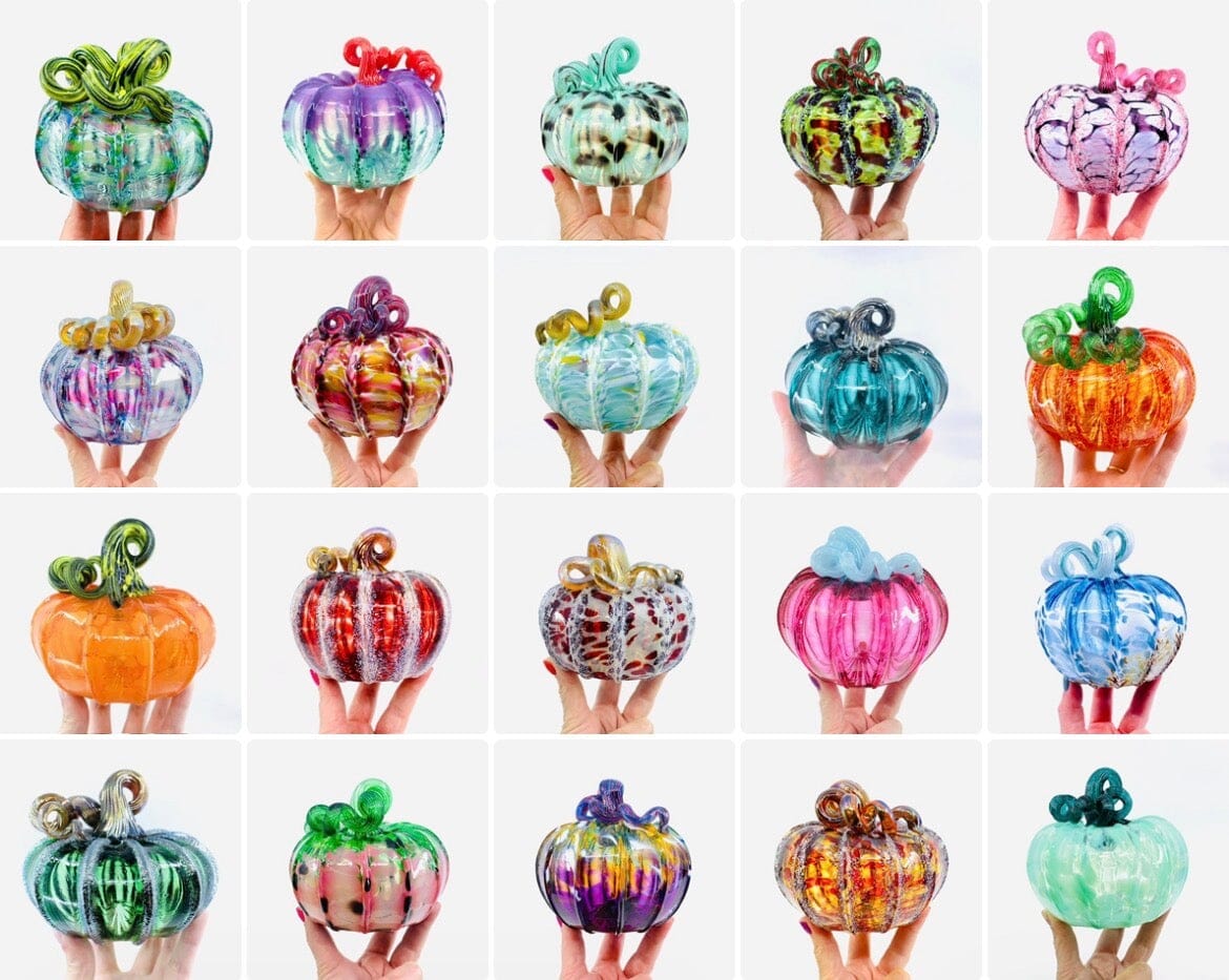 Squat Glass Pumpkins Inspo Luke Adams Glass Blowing Studio 