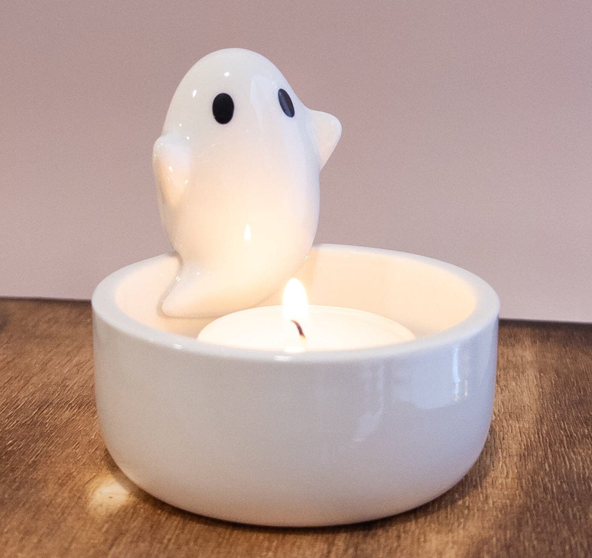 Figurine Tealight Holder Decor Creative Co-Op Ghost 