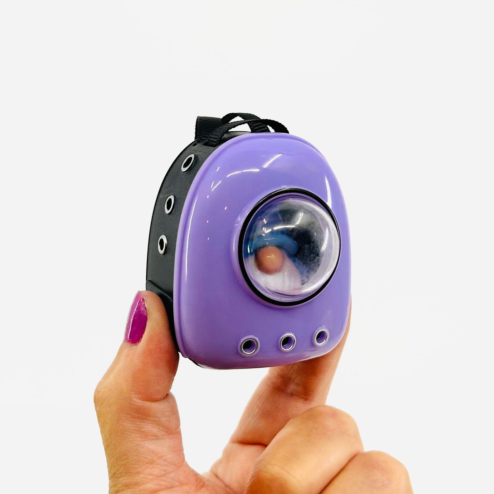Miniature Pet Travel Backpack, Purple Miniature - 