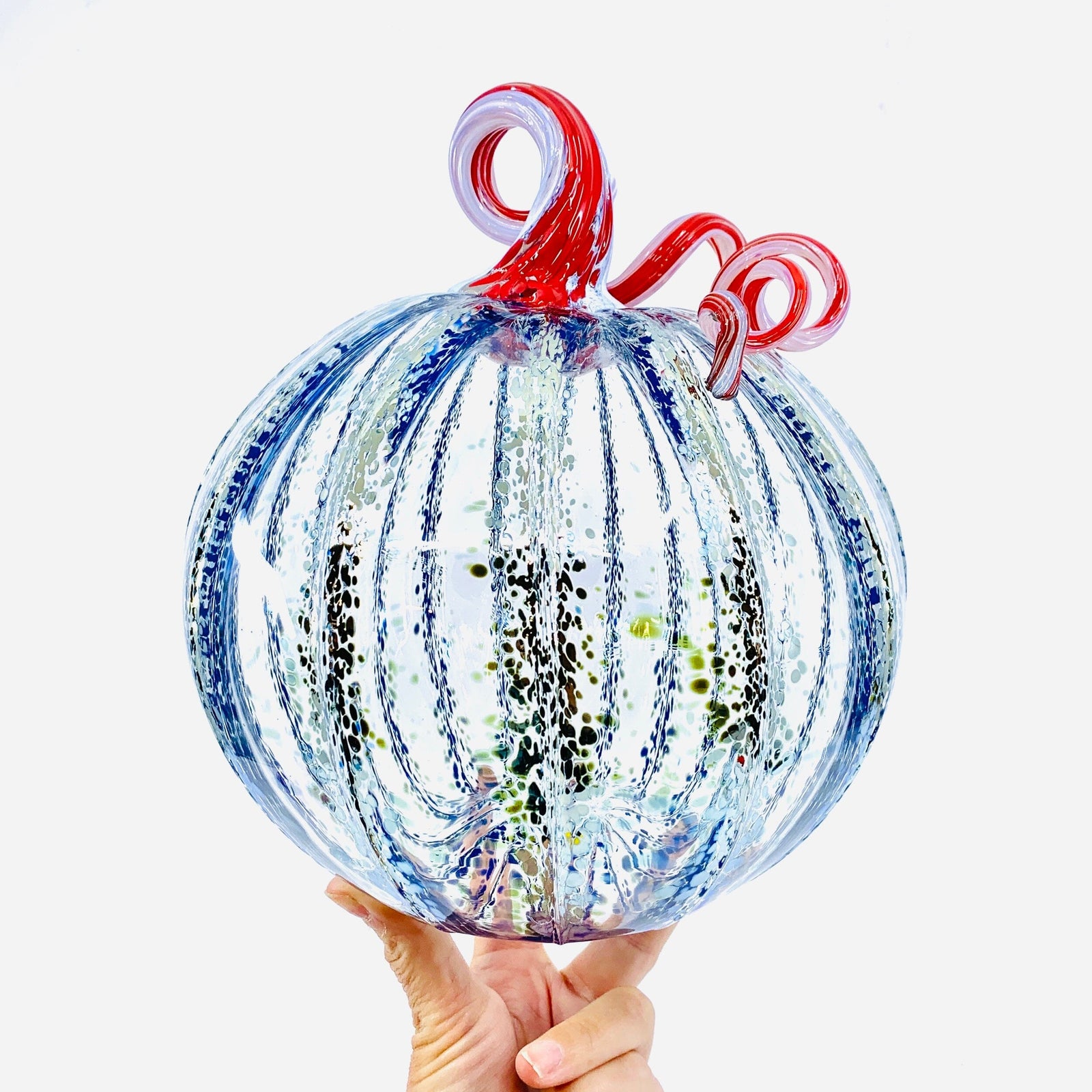 Daily Pumpkin 1392 Holiday Large Gabby Luke Adams Glass Blowing Studio 