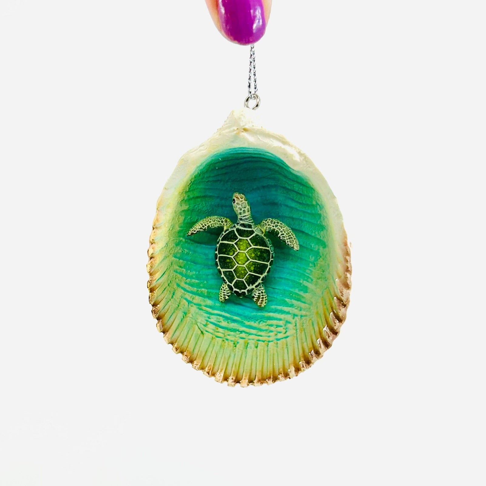 Sea Turtle in Shell Ornament Chesapeake Bay 