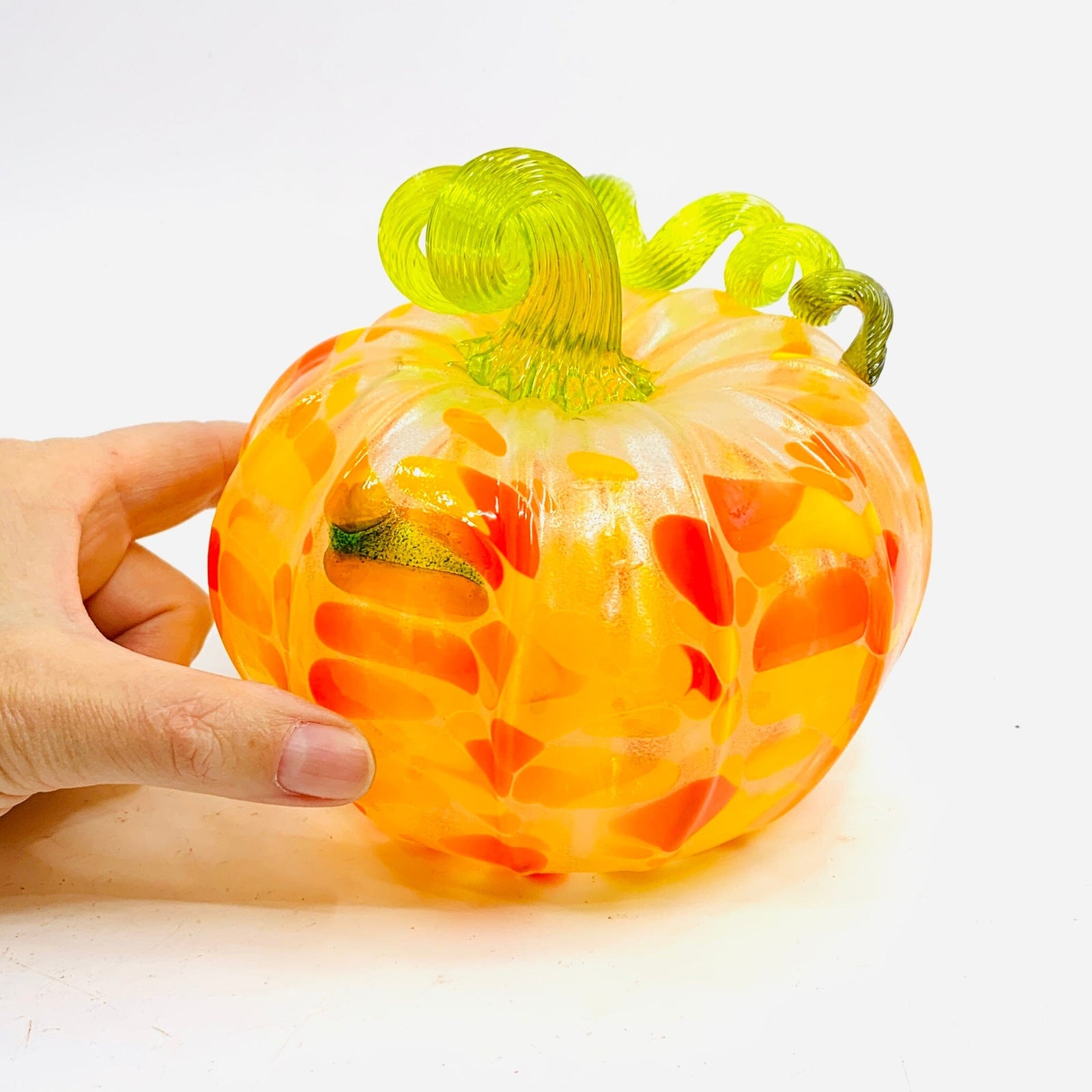 Daily Glow Pumpkin 1229 Squat Daily Pumpkin Luke Adams Glass Blowing Studio 