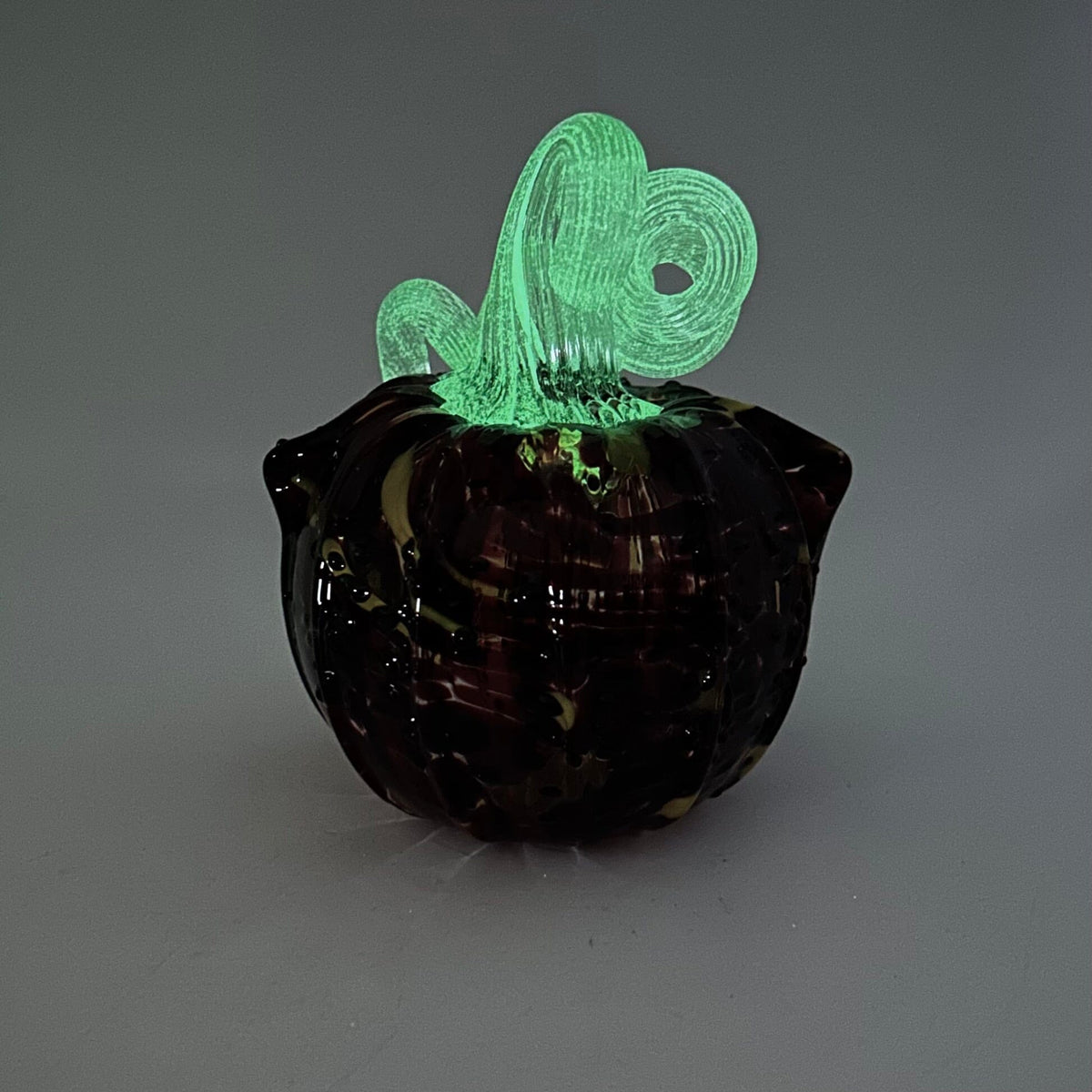 Daily Glow Catkin 1153 Daily Pumpkin Luke Adams Glass Blowing Studio 
