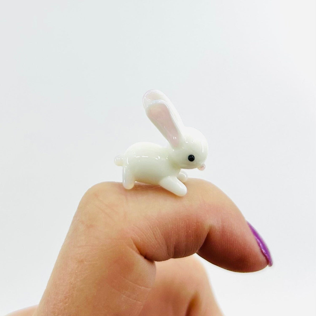 Teenie White Bunny and Egg Set Miniature GANZ 