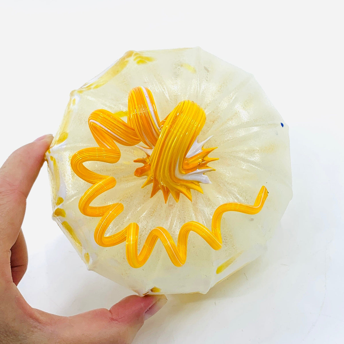 Daily Glow Pumpkin 3673 Squat Gabby Luke Adams Glass Blowing Studio 
