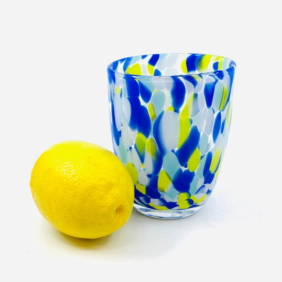 Spotted Glass Tumbler, Blue Decor One Hundred 80 Degrees 