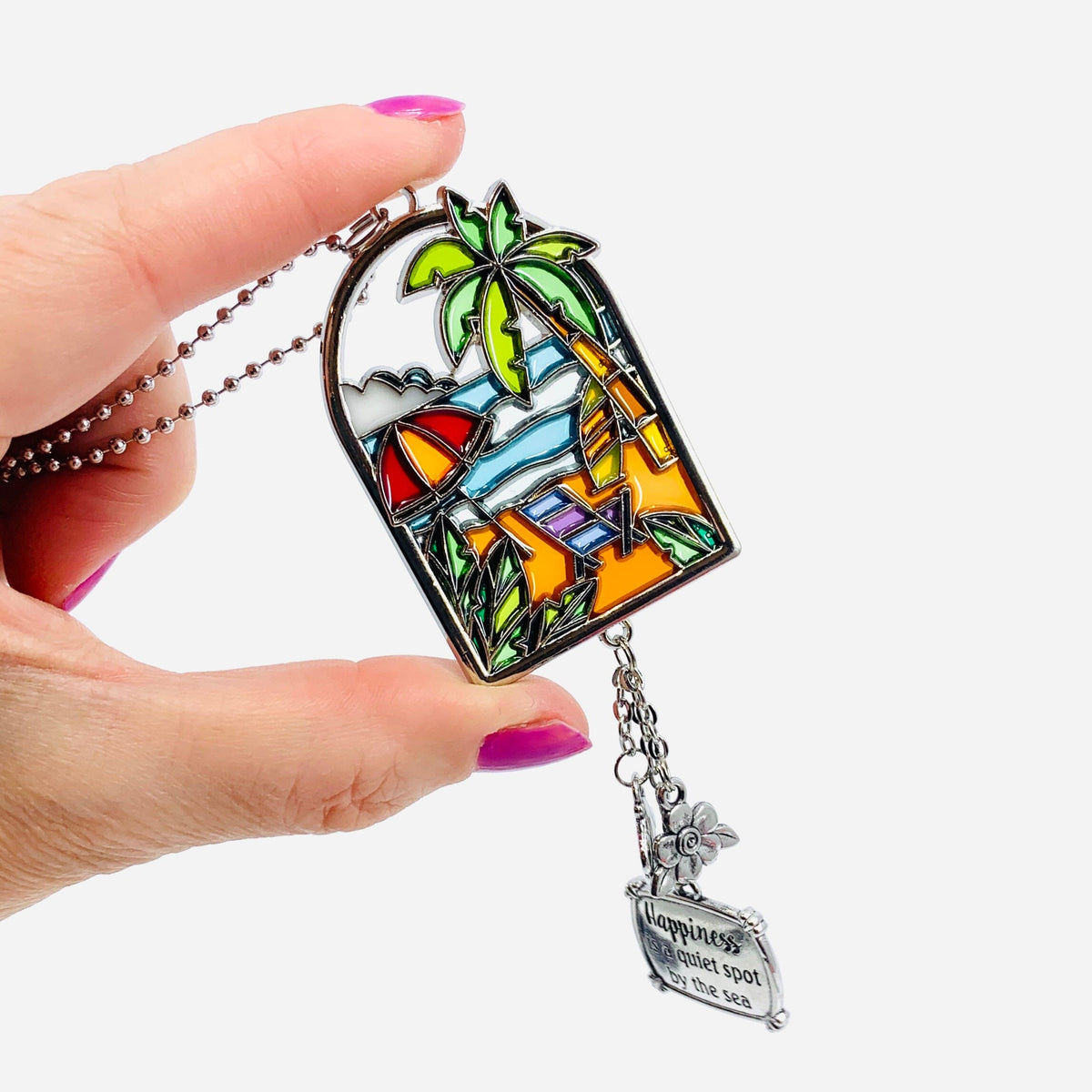 Vacation Enamel Car Charm Ornament GANZ 