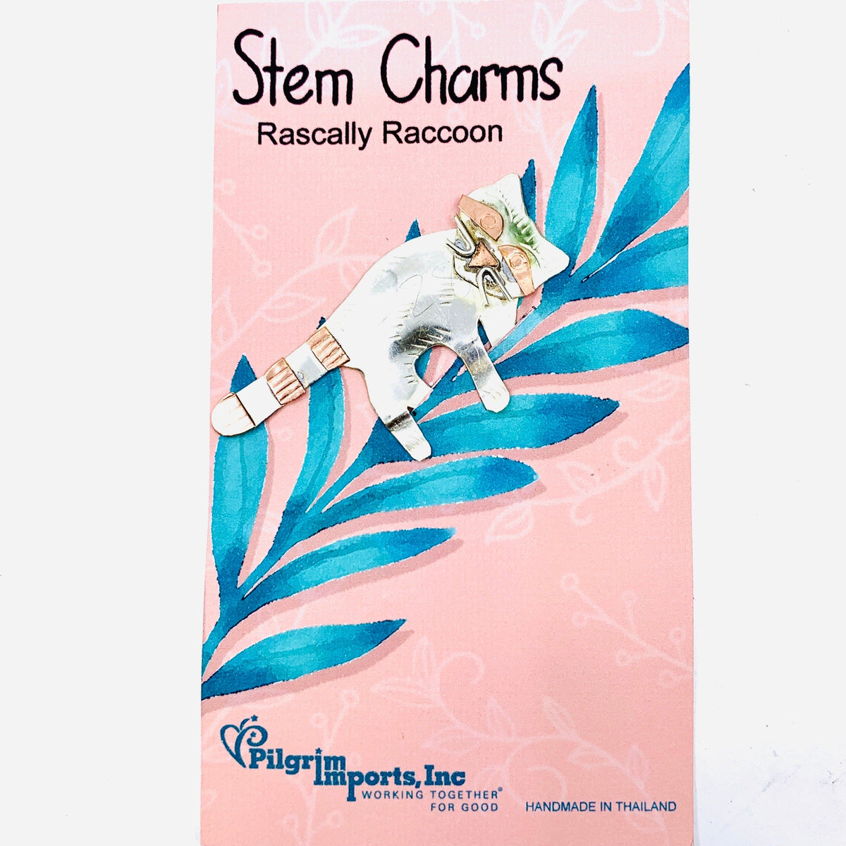 Stem Charms 18, Rascally Raccoon Miniature Pilgrim Imports 