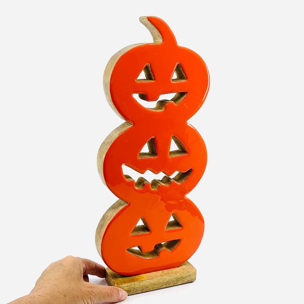 Wooden Stacked Pumpkins, Large KEL-TOY 