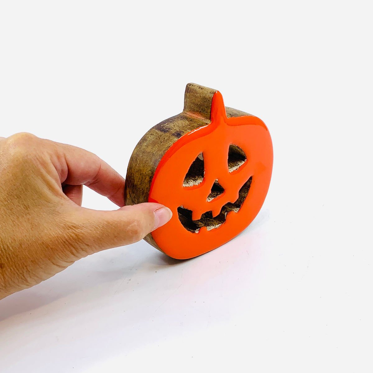 Wooden Jack-O-Lantern, Small
