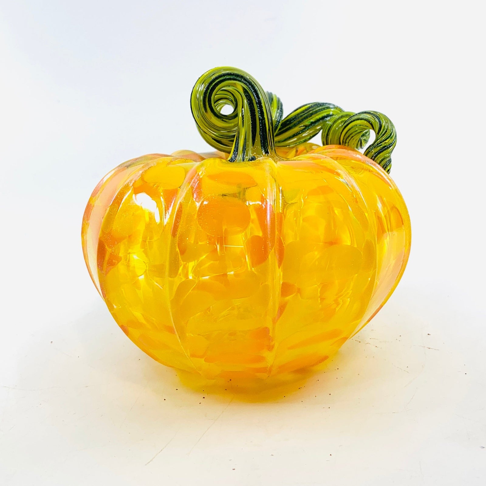 Daily Pumpkin 659 Fall Shimmer Squat Daily Pumpkin Luke Adams Glass Blowing Studio 