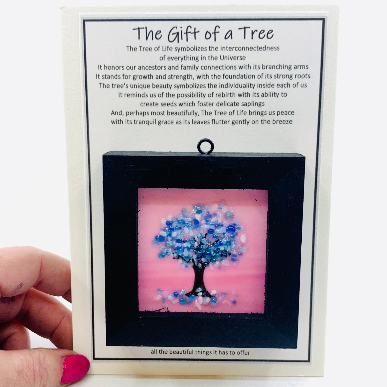 Fused Glass Tree of Life Shadow Box 134 Decor Glimmer Glass Gifts 