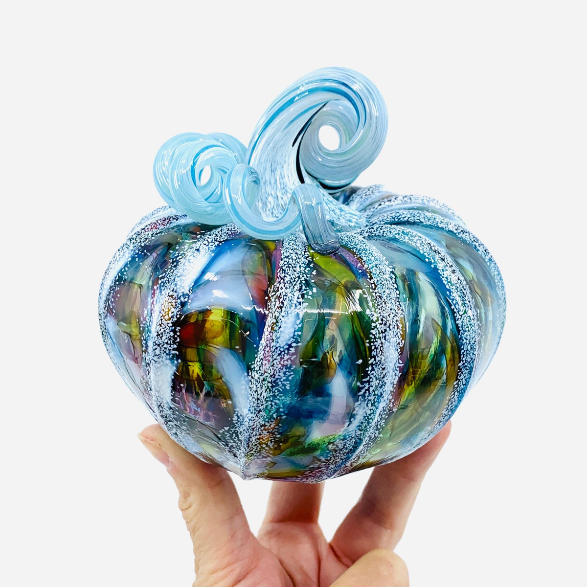 Daily Pumpkin 1730 Holiday Snowfall Squat Gabby Luke Adams Glass Blowing Studio 