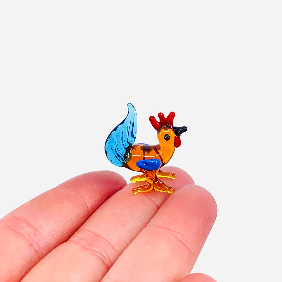 Tiny Glass Rooster 347