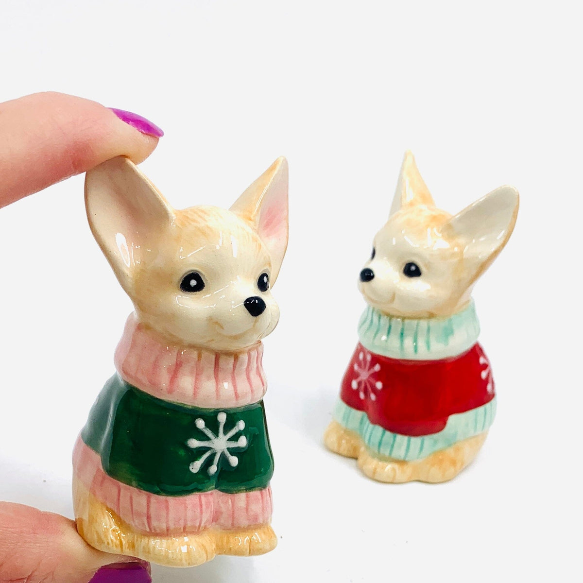 Sweater Chihuahua Salt and Pepper Shakers COSMOS 