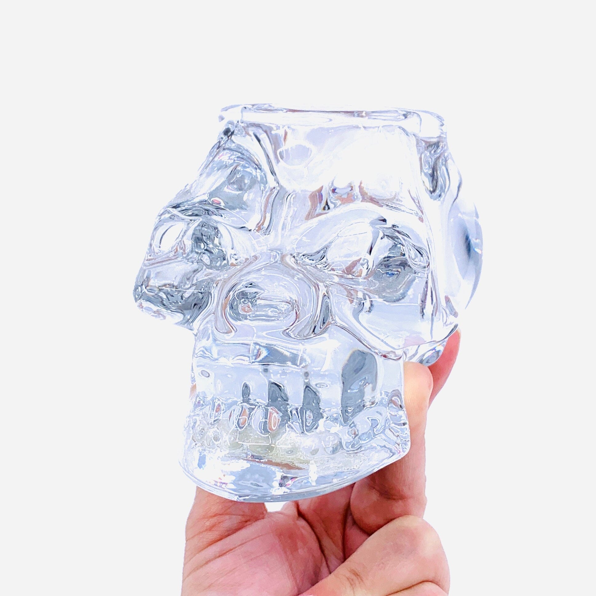 Blown Glass Halloween Skull Votive - Luke Adams Glass Blowing Studio