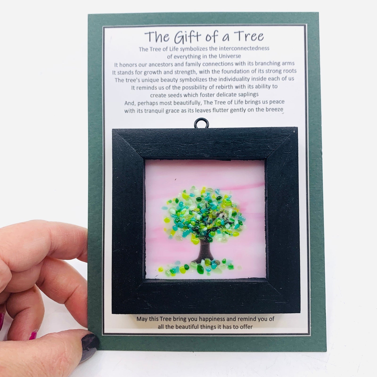 Fused Glass Tree of Life Shadow Box 227 Decor Glimmer Glass Gifts 