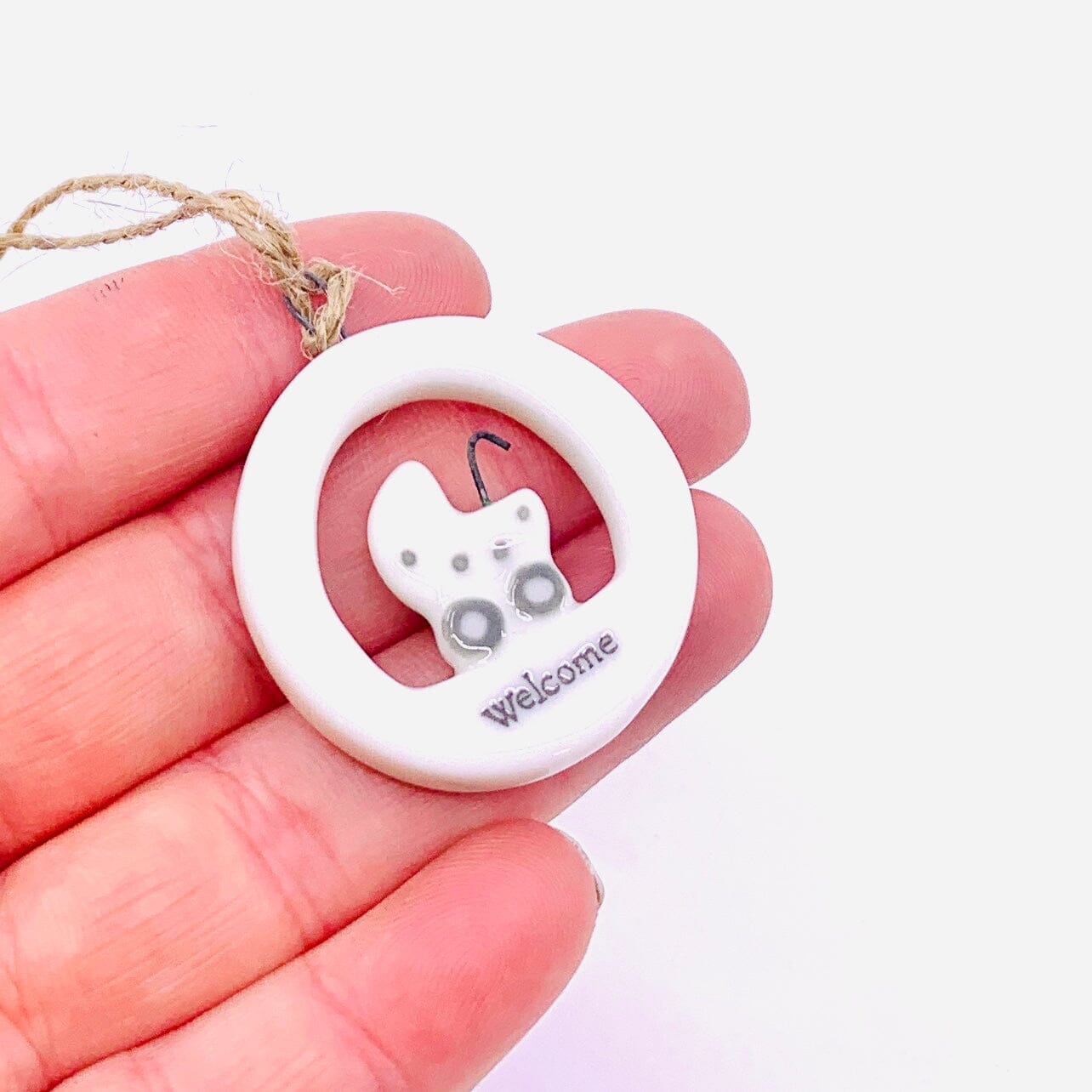 Porcelain Ornament, Welcome Ornament Two's Company 