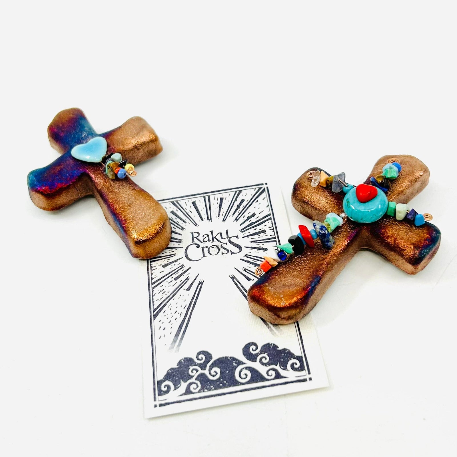 Raku Cross, Bead Home Decor Joy Crafters INC 