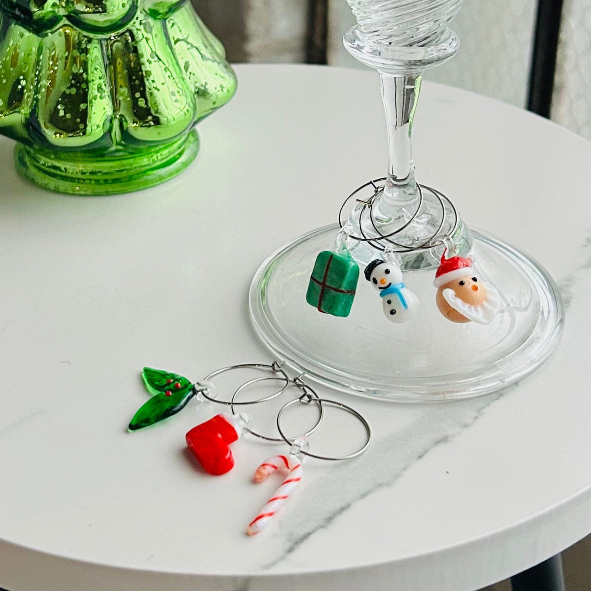 Glass Icon Wine Glass Charms Creative Co-Op 