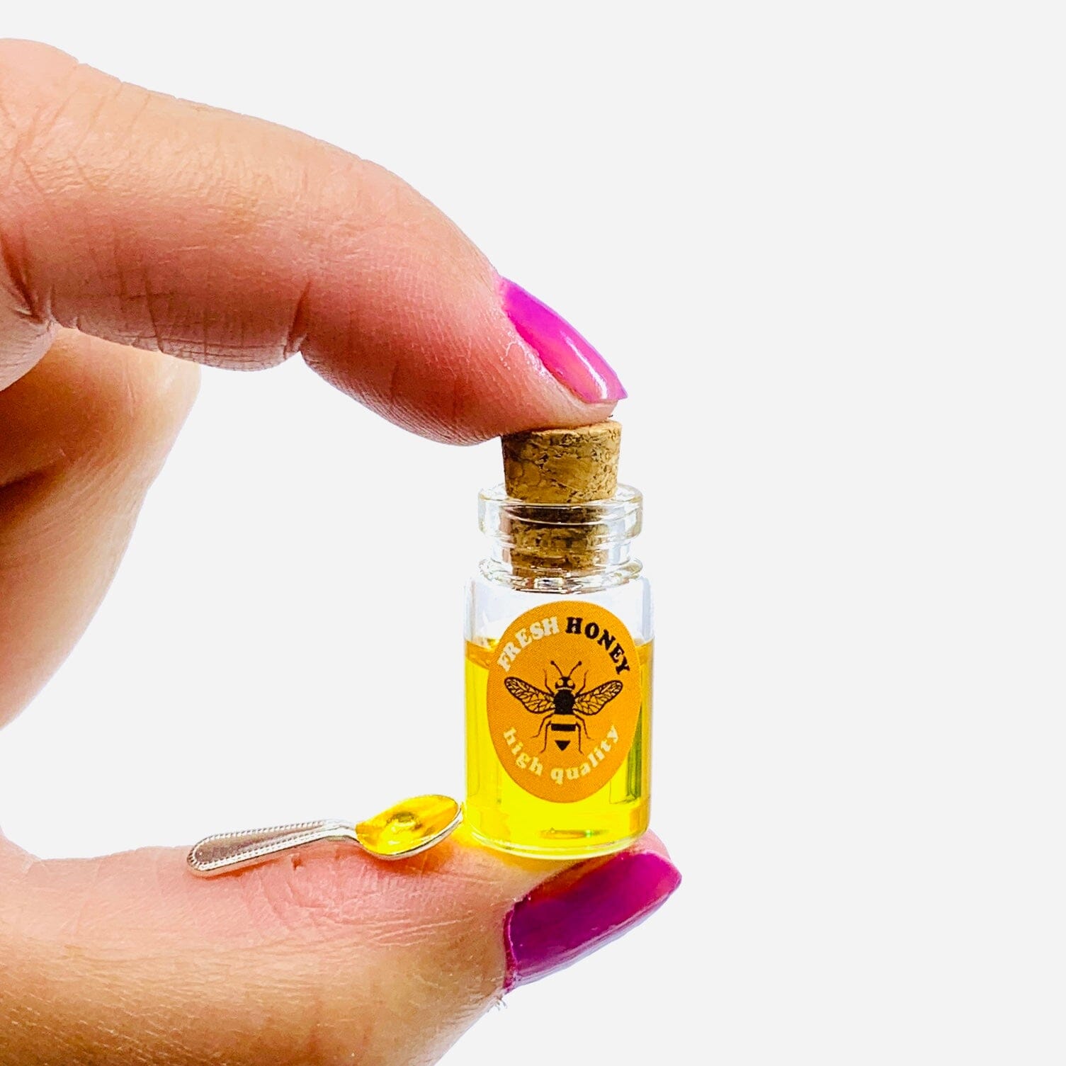 Tiniest Honey Jar with Spoon Miniature - 