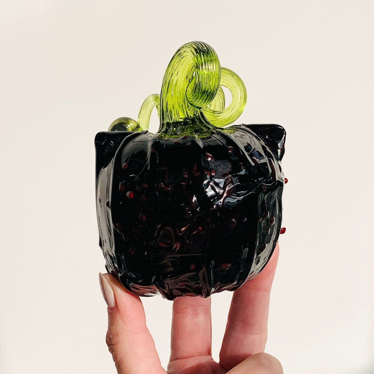 Daily Oops Catkin 1259 Daily Pumpkin Luke Adams Glass Blowing Studio 