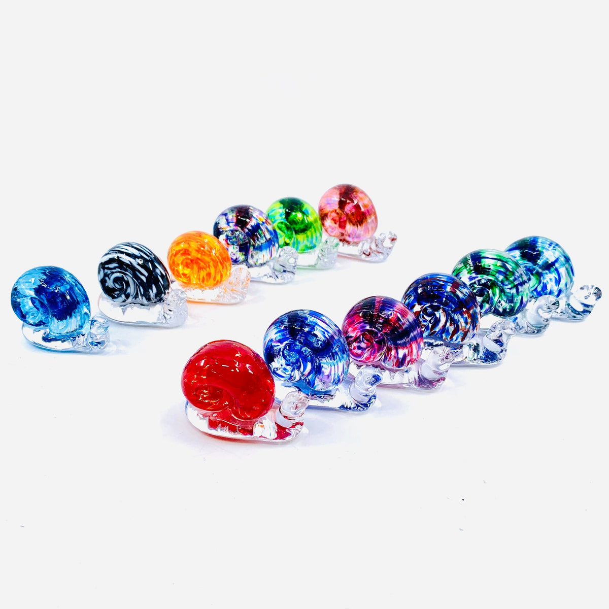 Glass Snail, Periwinkle Miniature Henrietta Glass 