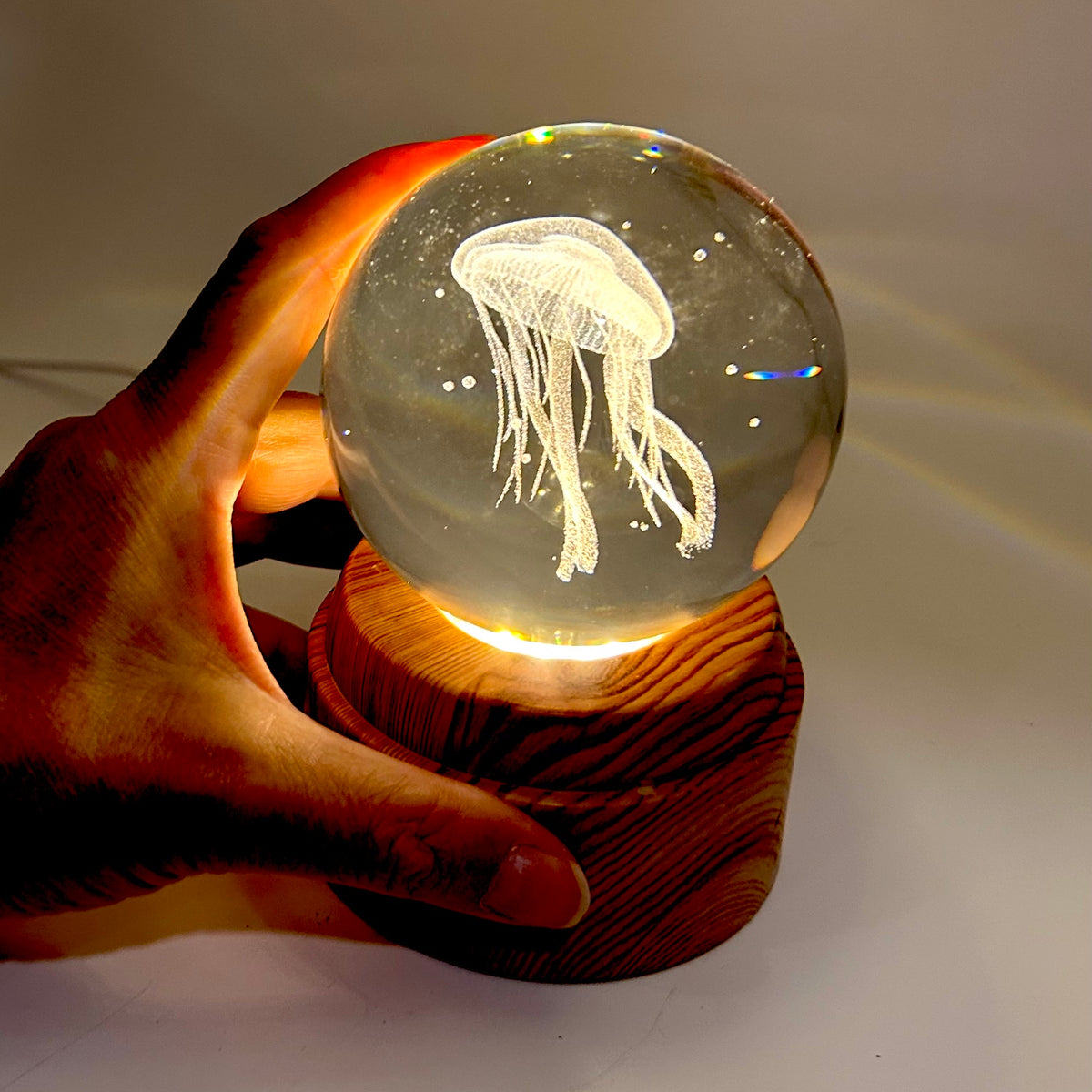 Jellyfish Rotating Crystal Ball Lamp