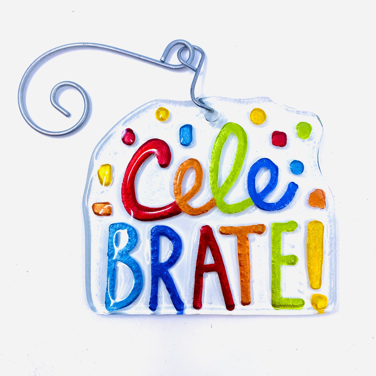 Glass Fusion Ornament 9, Celebrate Demdaco 