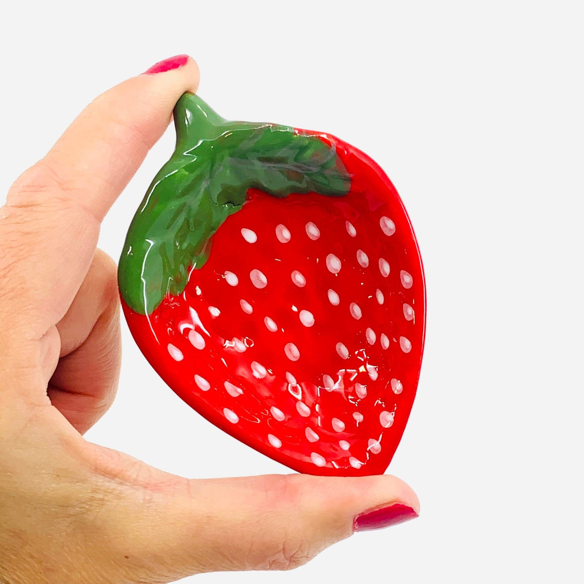 Strawberry Stoneware Dishes Creative Co-Op Red 