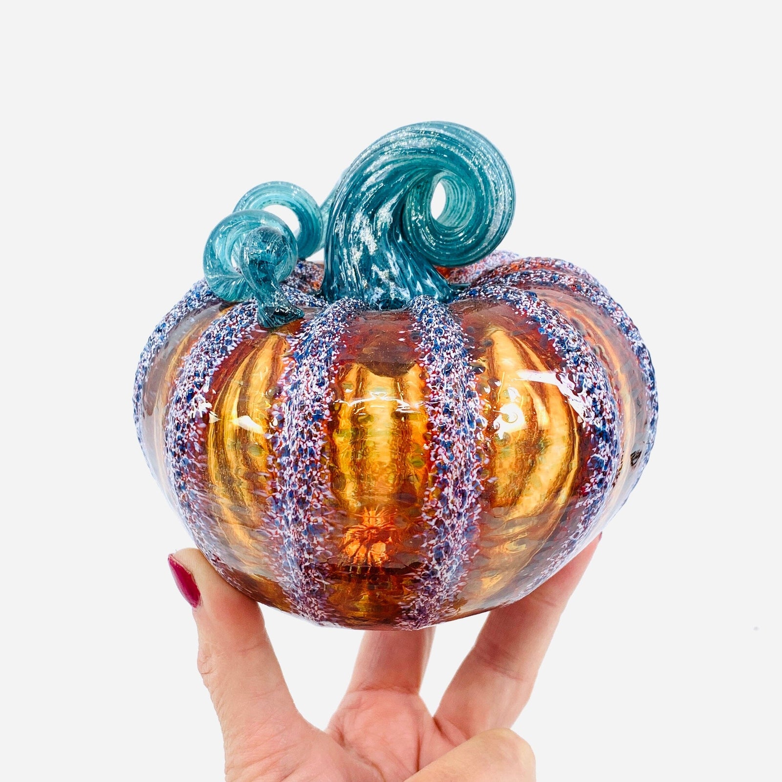 Daily Pumpkin 2068 Snowfall Squat Gabby Luke Adams Glass Blowing Studio 