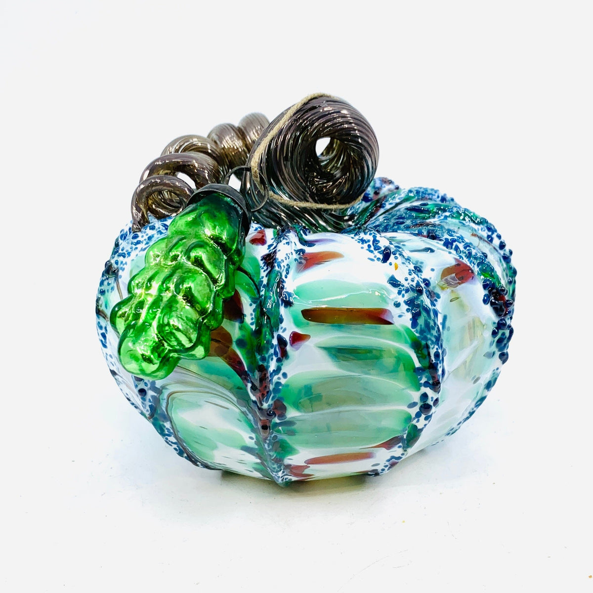 Daily Pumpkin 2146 Holiday Squat and Mercury Tree Ornament Gabby Luke Adams Glass Blowing Studio 