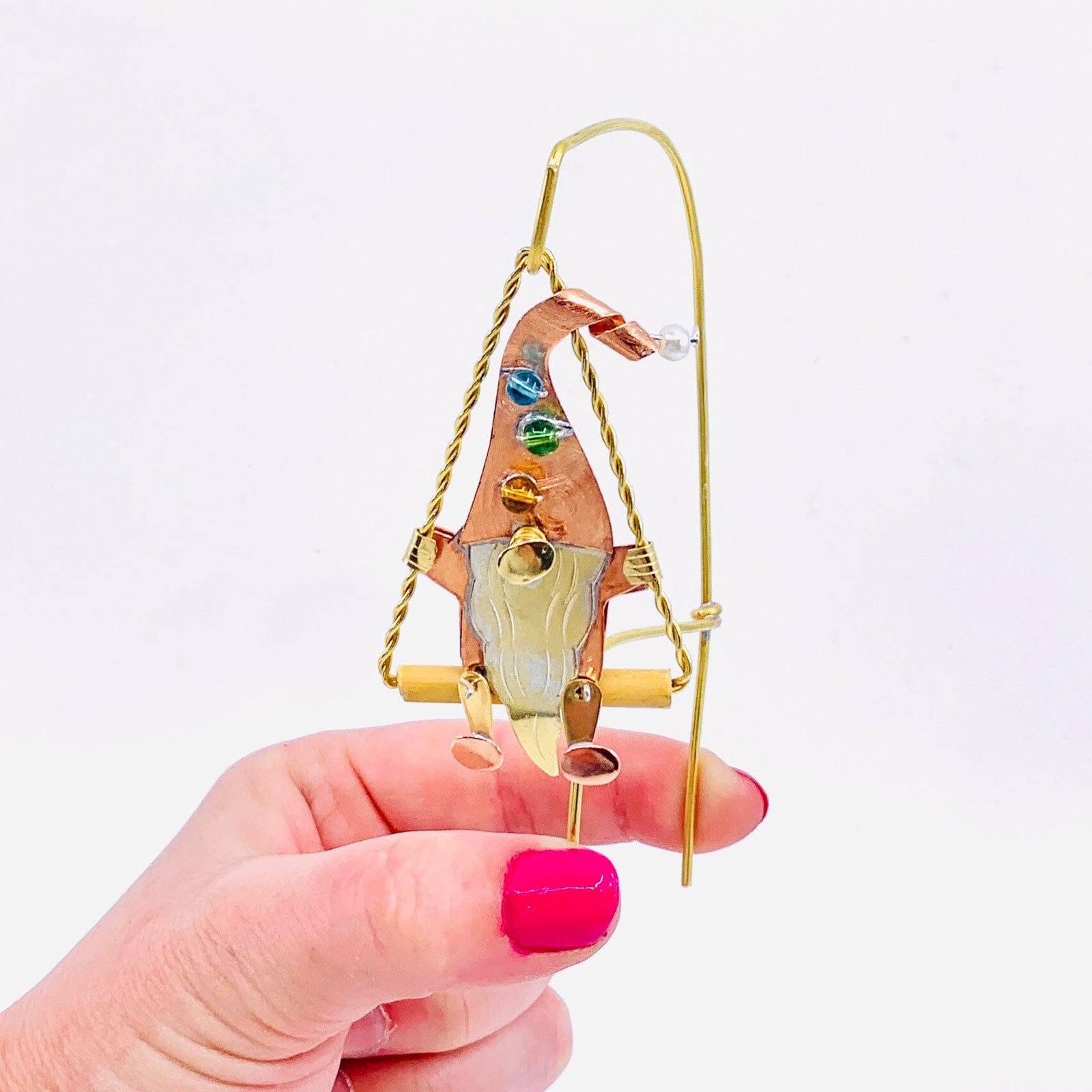 Plant Hangers 1, Garden Gnome Miniature Pilgrim Imports 