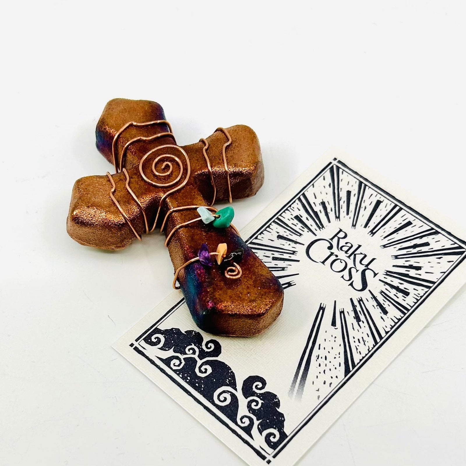 Raku Cross, Wire Home Decor Joy Crafters INC 